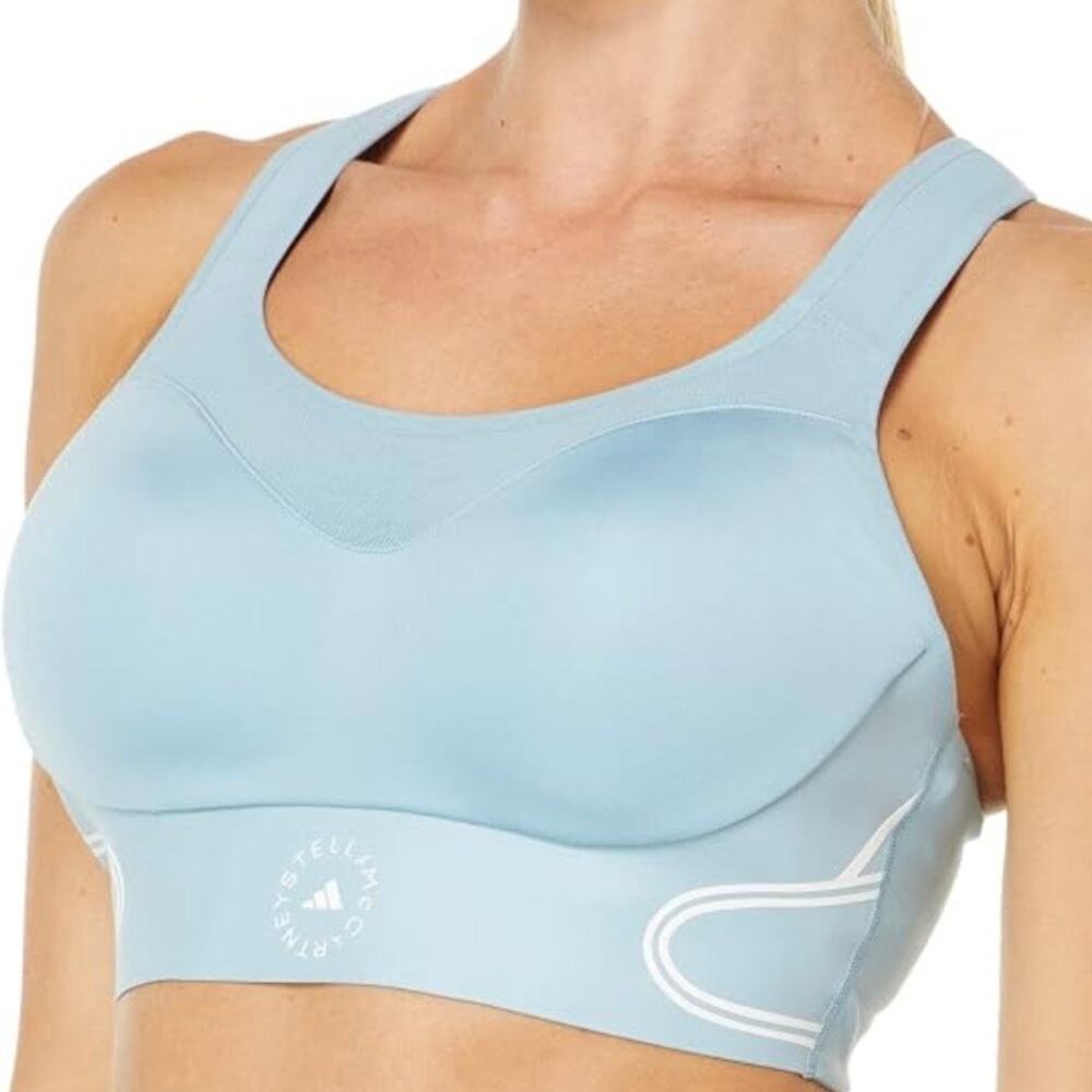 ADIDAS x STELLA MCCARTNEY | High-Support Sports Bra Light Blue Criss Cross |  2X